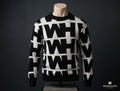 Wearhouse Monogram Knit Sweater - Black and White