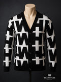 WEARHOUSE Monogram Cardigan