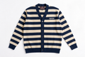 WEARHOUSE Striped Knit V-Neck Cardigan.